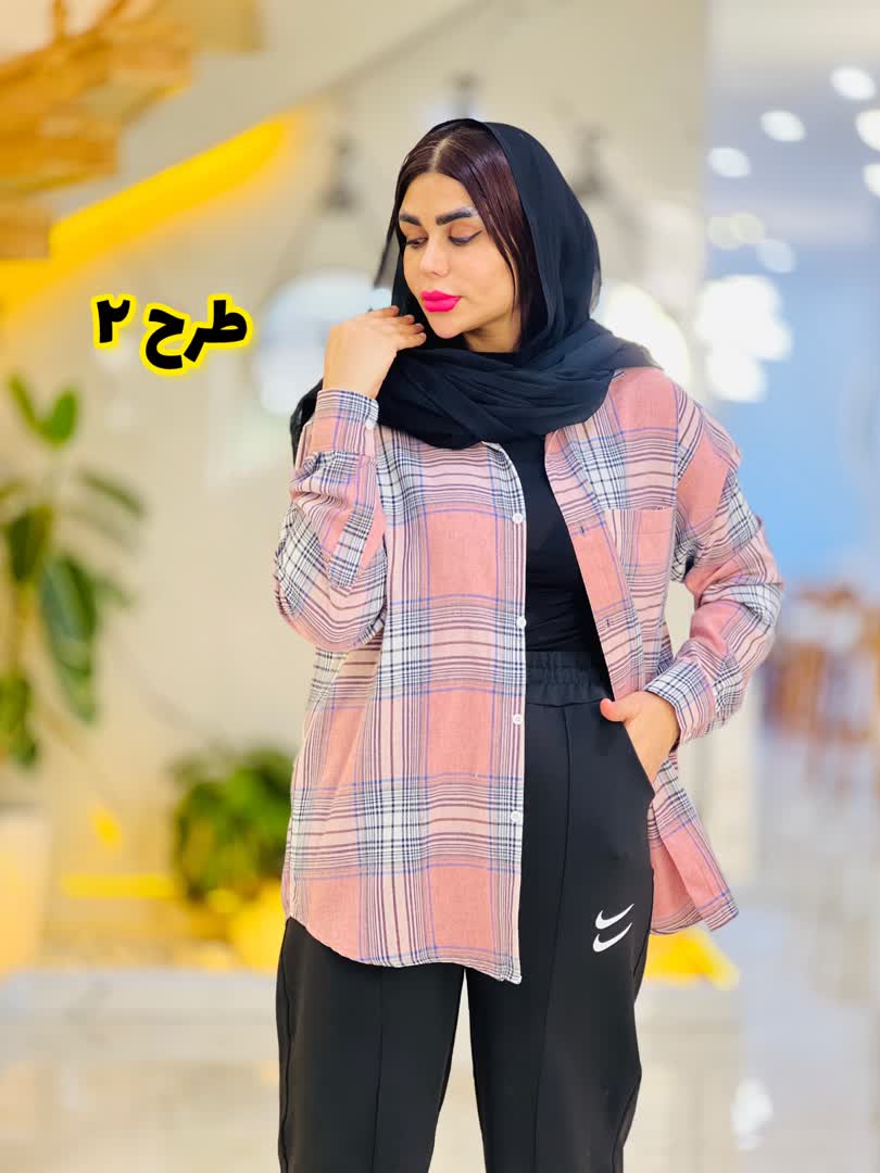 شومیز چهارخانه 2096
